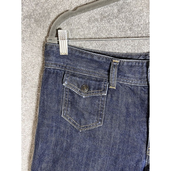 GAP Low Rise Boot Cut Trouser Jeans Womens Size 12 Blue Denim Flap Pockets - Picture 5 of 9